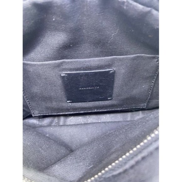 Allsaints Fleur De Lis Black Soft Leather Cross Body Bag - Picture 9 of 10